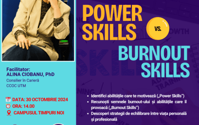 Workshop pentru Studenți: Power Skills vs. Burnout Skills